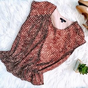 Gap Peplum Top Blouse Short Sleeve Cinch Waist 0